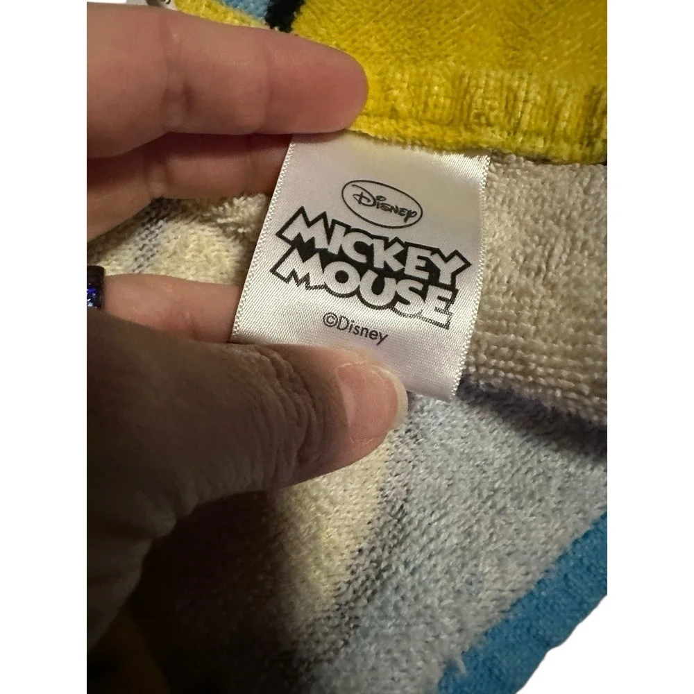 disney mickey mouse kids toddler hooded towel preowned 44x19 inches